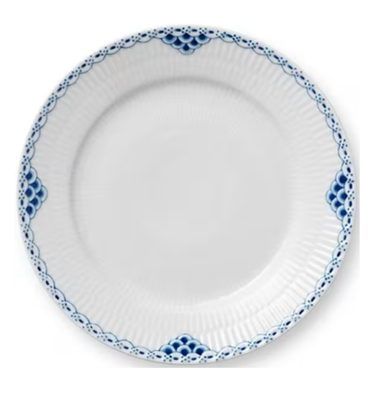 Royal Copenhagen Princess Delicate Blue Lace Border Pattern Dessert Plate
