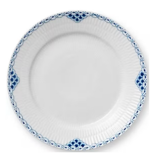 Royal Copenhagen Princess Delicate Blue Lace Border Pattern Dessert Plate
