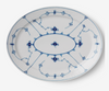 Royal Copenhagen Blue Fluted Plain Floral Motif Pattern Blue Fluted Plain OVAL DISH, 35 CM