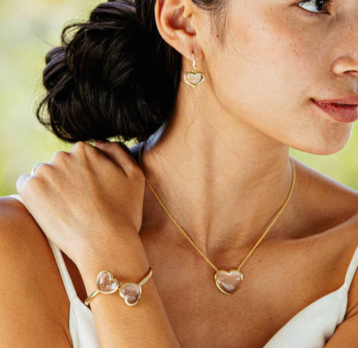 Juliska Love Drop Earrings - Clear Quartz