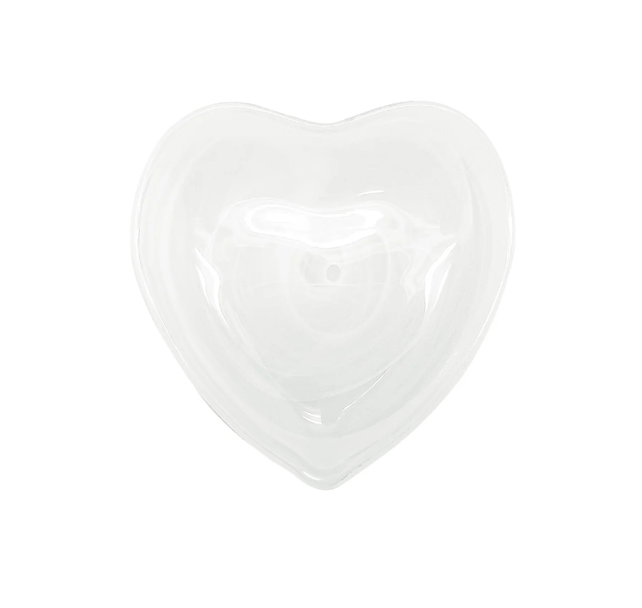 Mariposa Alabaster White Heart Plate