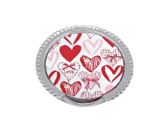 Mariposa Hearts Beaded Coaster Set