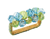 KIM SEYBERT  Pop Rocks Napkin Ring in Blue & Green, Set of 4