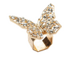 KIM SEYBERT  Papillon Napkin Ring in Gold & Crystal, Set of 4 in a Gift Box