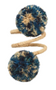 KIM SEYBERT  Casbah Napkin Ring in Natural & Blue, Set of 4