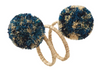 KIM SEYBERT  Casbah Napkin Ring in Natural & Blue, Set of 4