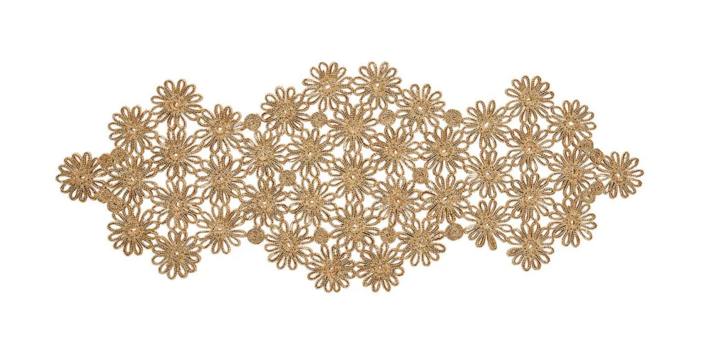 Kim Seybert Flores Runner in Natural