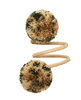 KIM SEYBERT Casbah Napkin Ring in Natural & Green, Set of 4