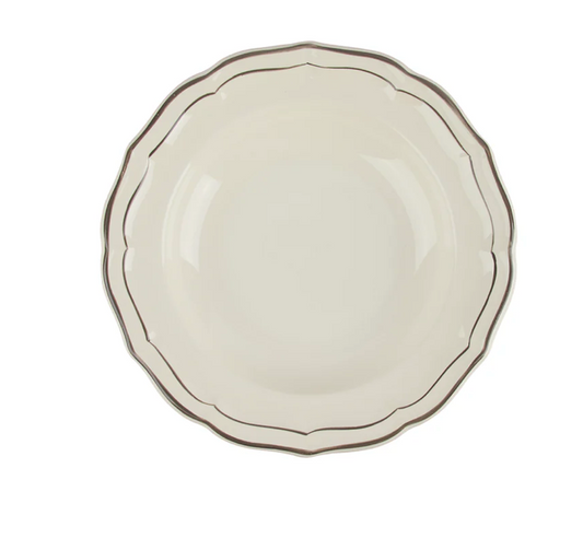 Gien Filet Taupe Soup Plate