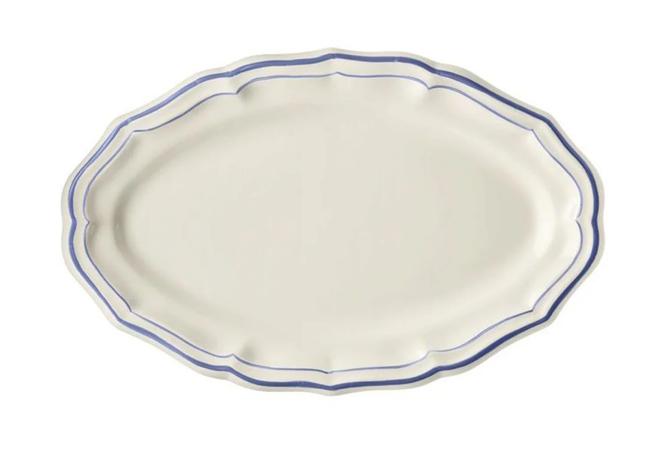 Gien Filet Blue Oval Platter