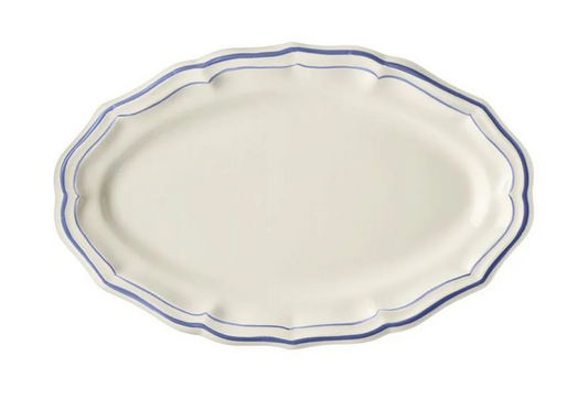 Gien Filet Blue Oval Platter