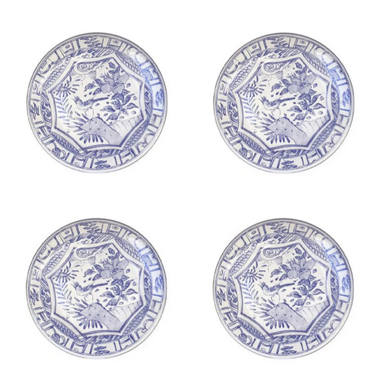 Gien Oiseau Blue Canape Plates