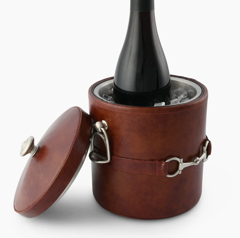 Vagabond Equestrian Horse Bit Leather Ice Bucket