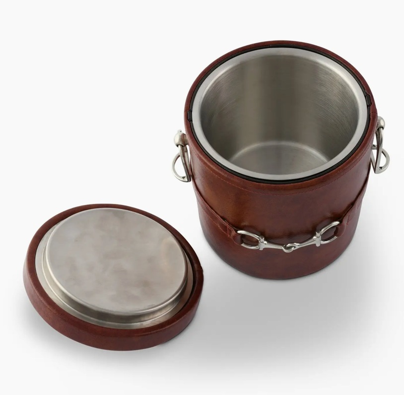 Vagabond Equestrian Horse Bit Leather Ice Bucket