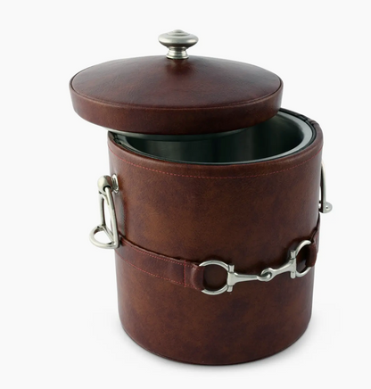 Vagabond Equestrian Horse Bit Leather Ice Bucket