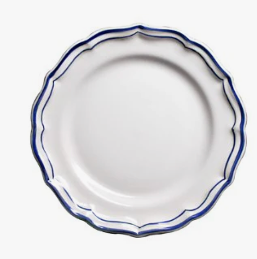 Gien Filet Bleu Z Dessert Plate