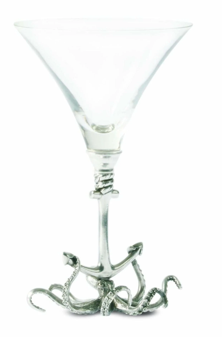 OCTOPUS PEWTER STEM COCKTAIL GLASS