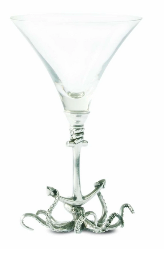 OCTOPUS PEWTER STEM COCKTAIL GLASS