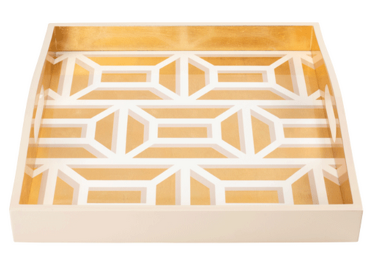 Caspari Jefferson's Garden Square Tray