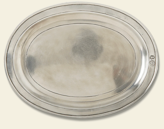 Match Pewter Oval Incised Tray