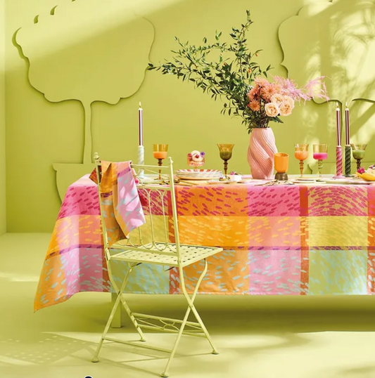 Garnier Thiebaut Mille Sources Berlingot Jacquard Tablecloth 71"x98"