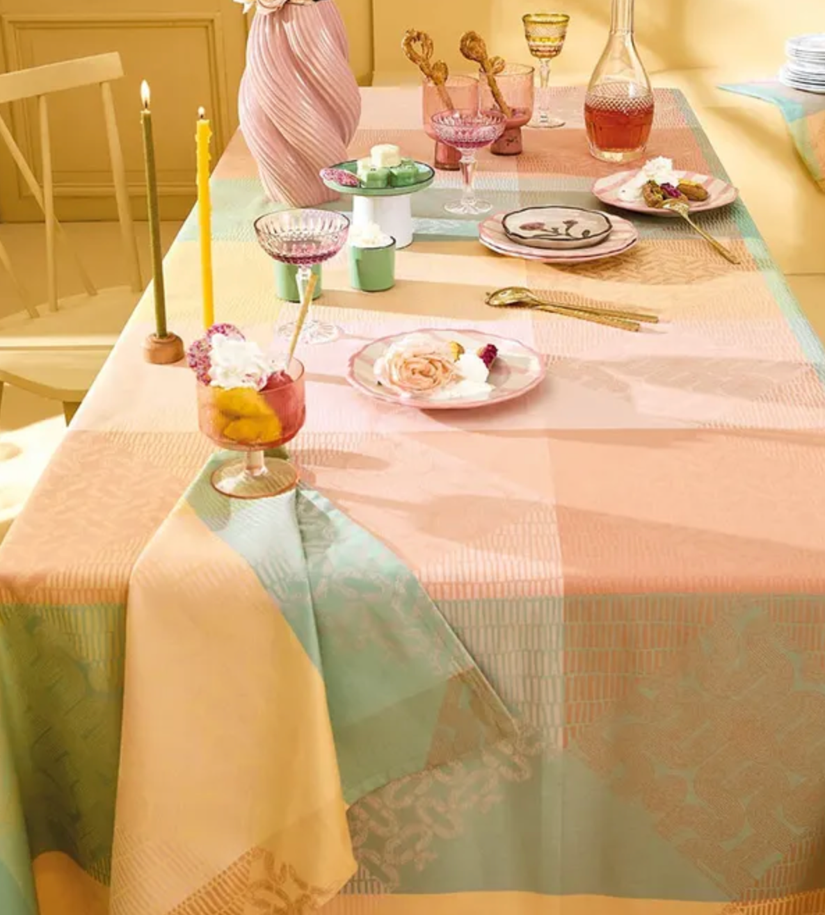 Garnier Thiebaut Mille Empreintes Pastel Jacquard Napkin Set of 4