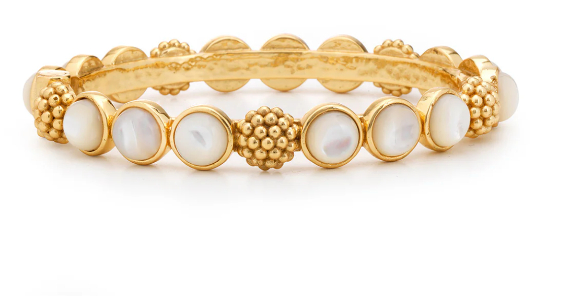 Capucine De Wulf Gem Hinged Bangle - MOP