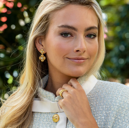 Capucine De Wulf BERRY Clover Convertible Duo Earrings - MOP