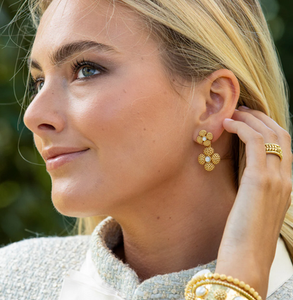 Capucine De Wulf BERRY Clover Convertible Duo Earrings - MOP