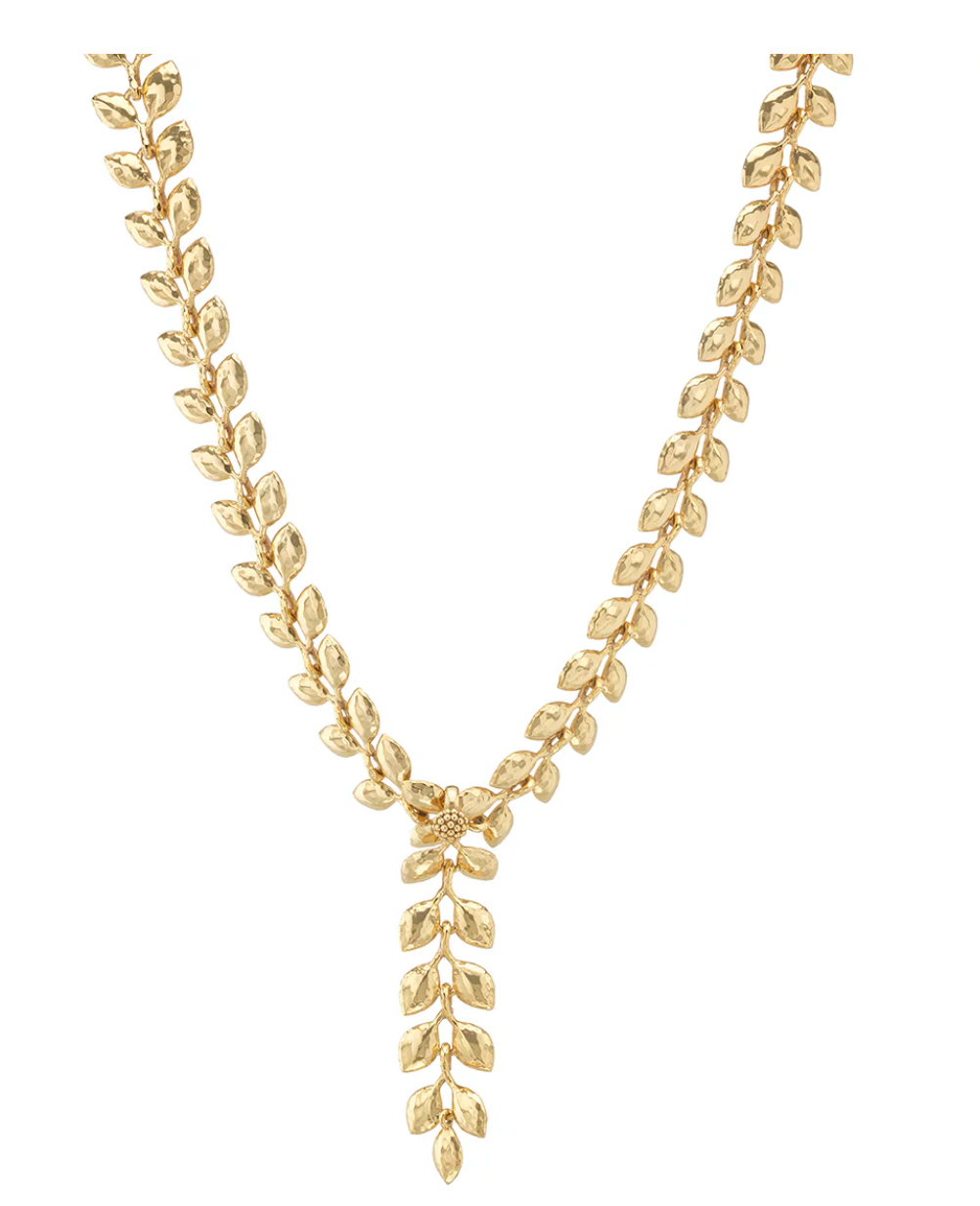Capucine De Wulf GOLDEN LAUREL Convertible Necklace, 16"+2" - Gold