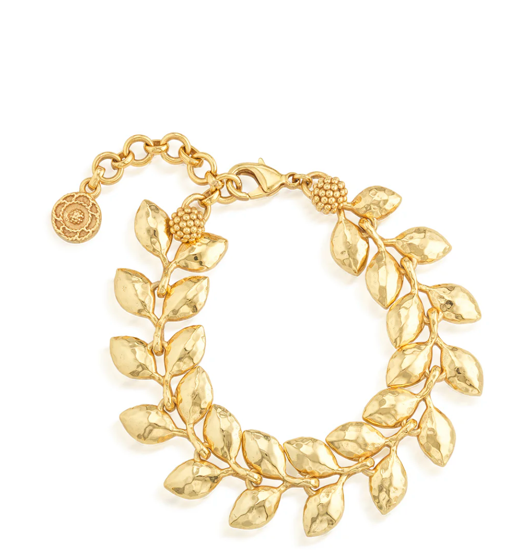 Capucine De Wulf Golden Laurel Link Bracelet, Gold