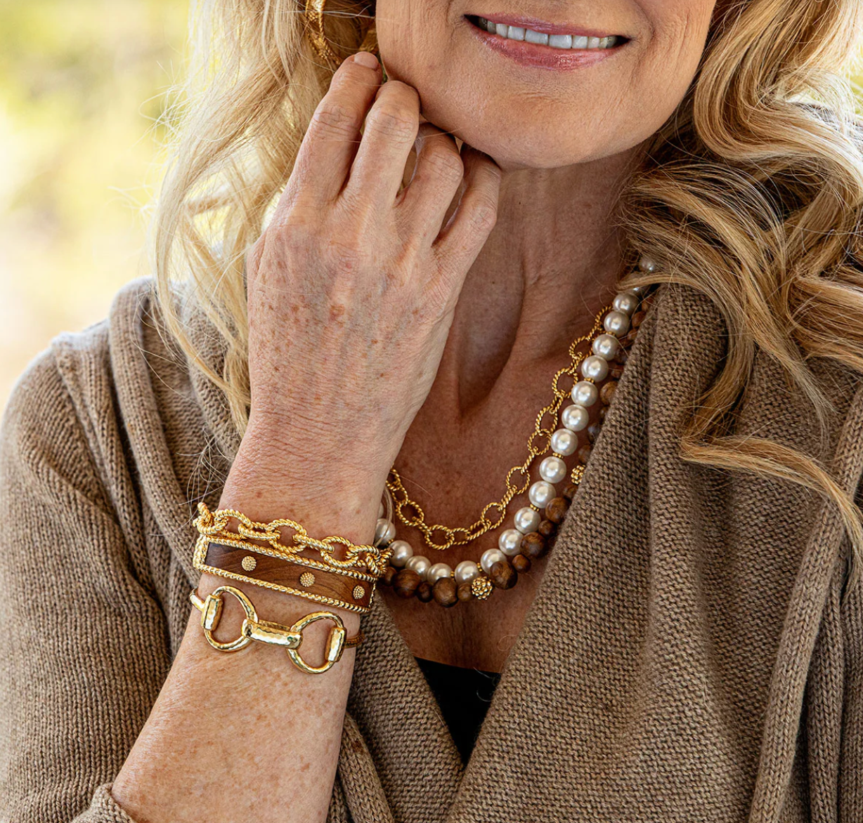 Capucine De Wulf EQUESTRIAN Snaffle Bit Cuff - Gold