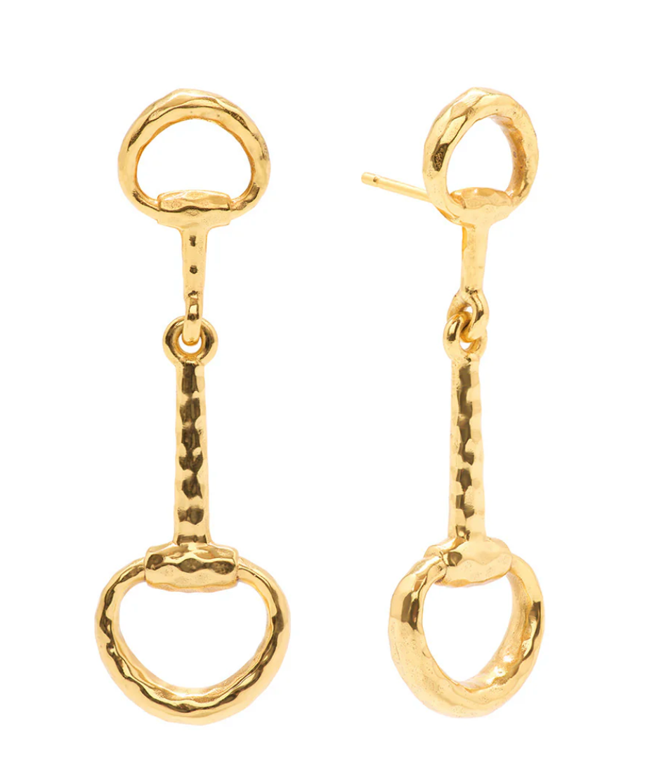 Capucine De Wulf Equestrian Snaffle Bit Earrings - Gold