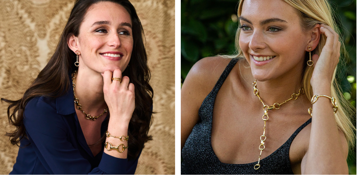 Capucine De Wulf Equestrian Snaffle Bit Earrings - Gold