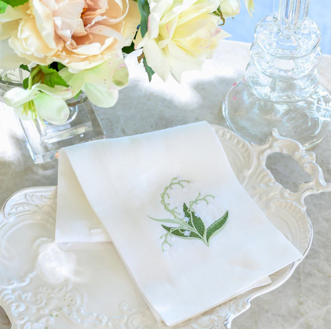 Arte Italica Lily of the Valley Linen Towel