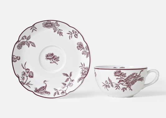 Bernardaud ALBERTINE PRUNE Tea cup and saucer gift box Albertine Prune 4.5 oz