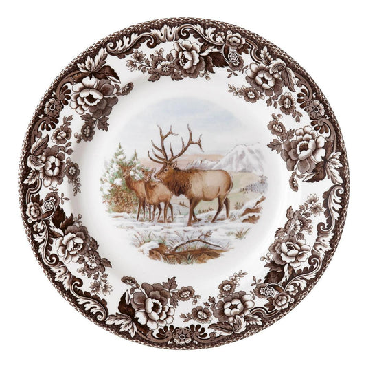Spode Elk Salad Plate Woodland Elk 8 Inch