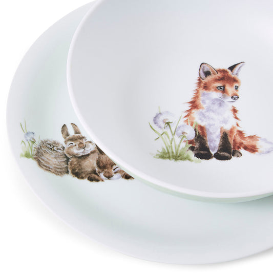 Spode Fox Plate & Bowl Set Melamine Wrendale Designs Little Wren
