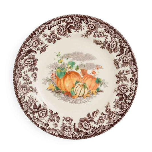 Spode Salad Pumpkin Woodland Harvest Plate