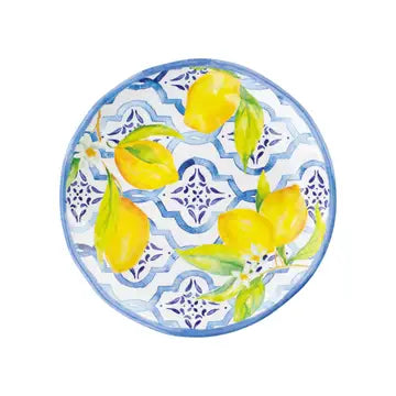 Appetizer Lovely Lemons 6" Melamine Plate Supreme Housewares Set of 4