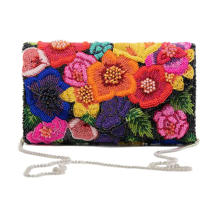 Tiana Designs Bright Flowers Clutch Beaded Raised