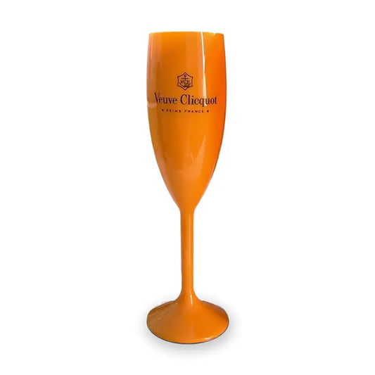 Toss Designs Orange Champagne Flute Acrylic Veuve Clicquot