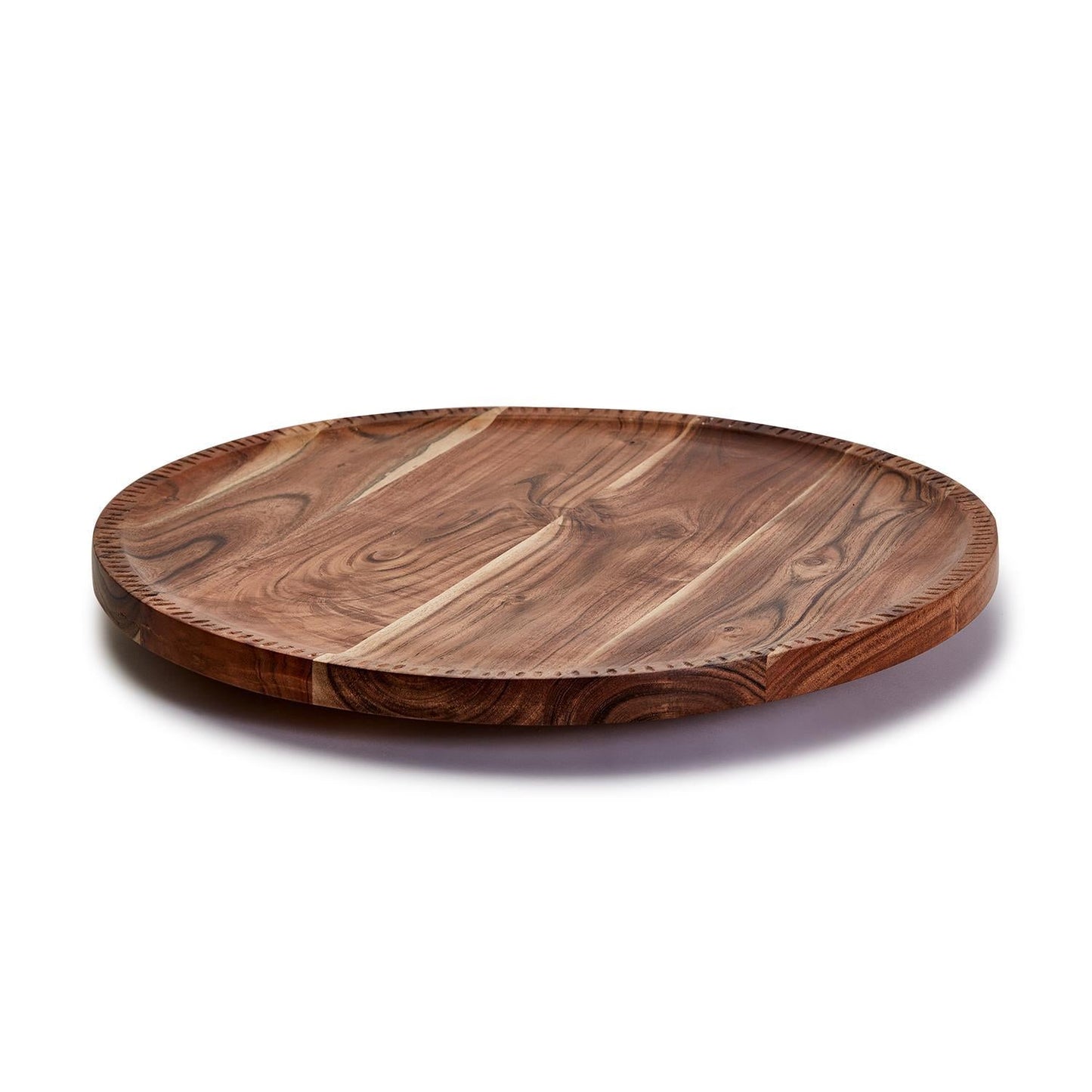 Two's Company Lazy Susan Charcuterie with Hand-Etched Border
