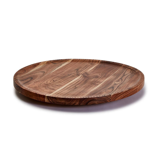 Two's Company Lazy Susan Charcuterie with Hand-Etched Border