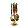 Two's Company Tortoise Print Bar Set with Stand