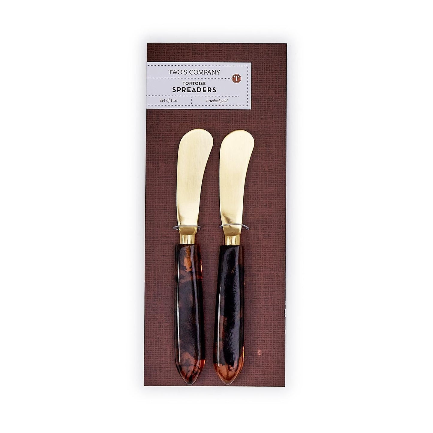 Two's Company Tortoise Swirl Set of 2 Spreader