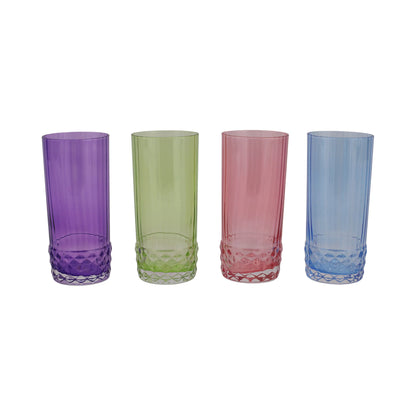 Vietri Deco Tumblers Tall - Assorted Set of 4