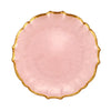 Vietri Baroque Glass Dinner Plate - Pink