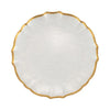 Vietri Baroque Glass Dinner Plate - White