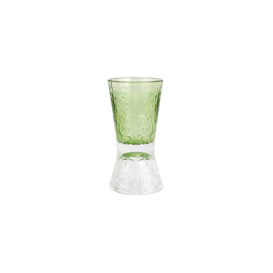 Vietri Barocco Liquor Glass - Mint Green